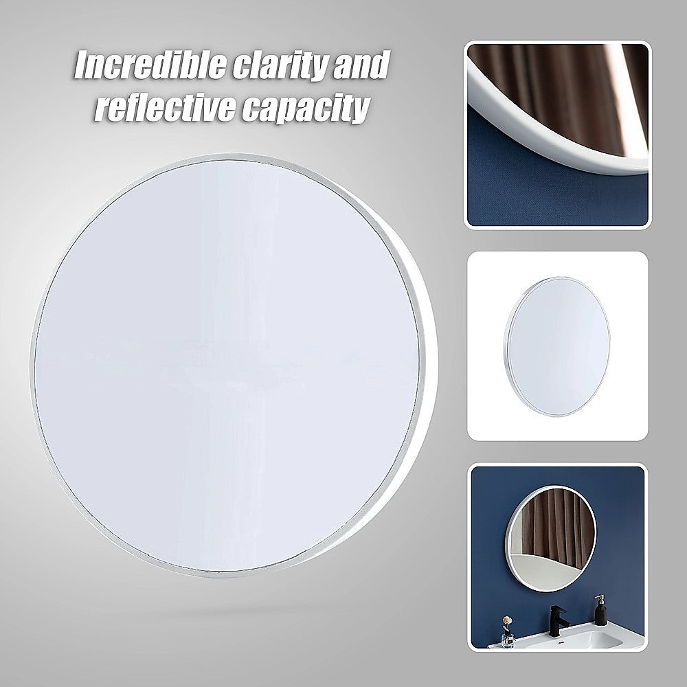 70cm Round Wall Mirror Bathroom Makeup Mirror by Della Francesca