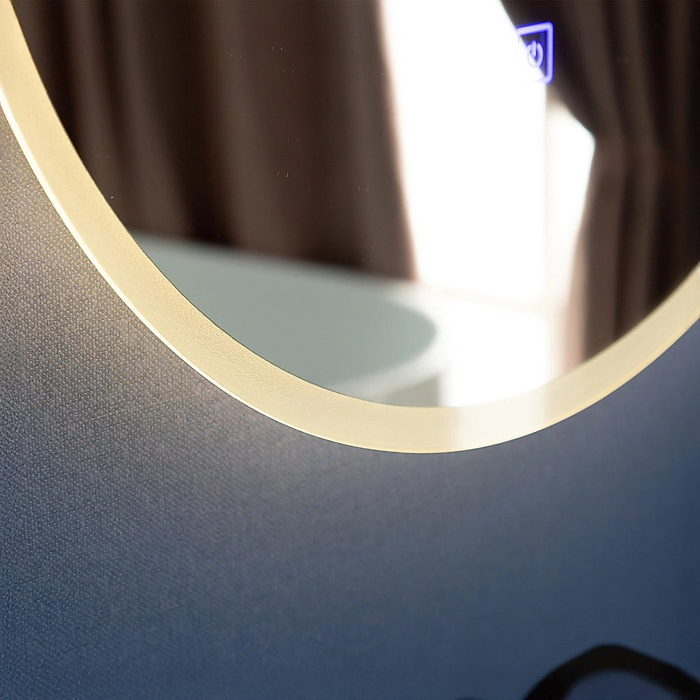 90cm LED Wall Mirror Bathroom Mirrors Light Decor Round