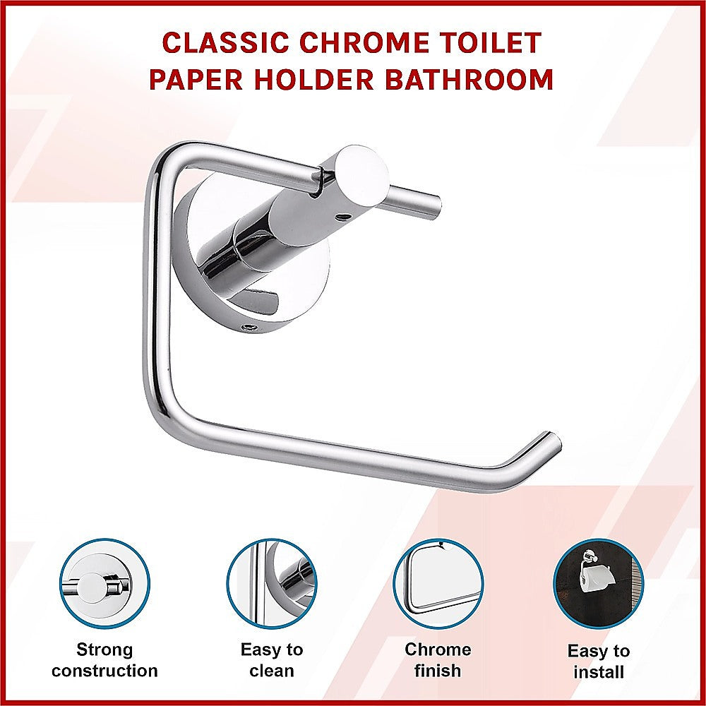 Classic Chrome Toilet Paper Holder Bathroom