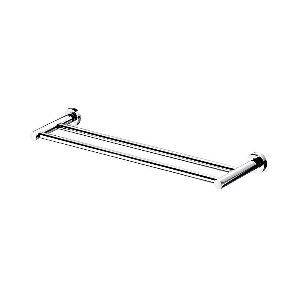 Double Classic Chrome Towel Bar Rail Bathroom