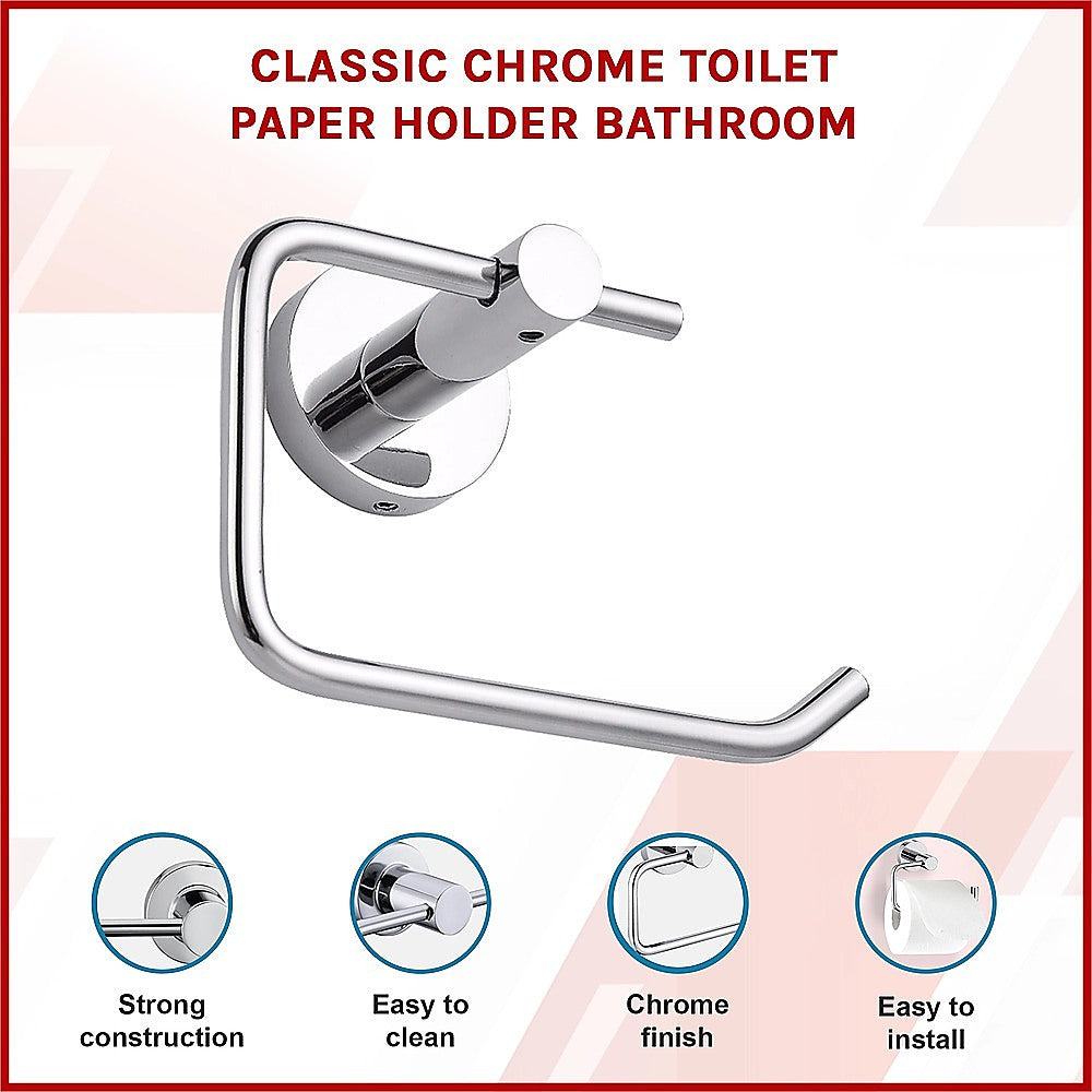 Classic Chrome Toilet Paper Holder Bathroom