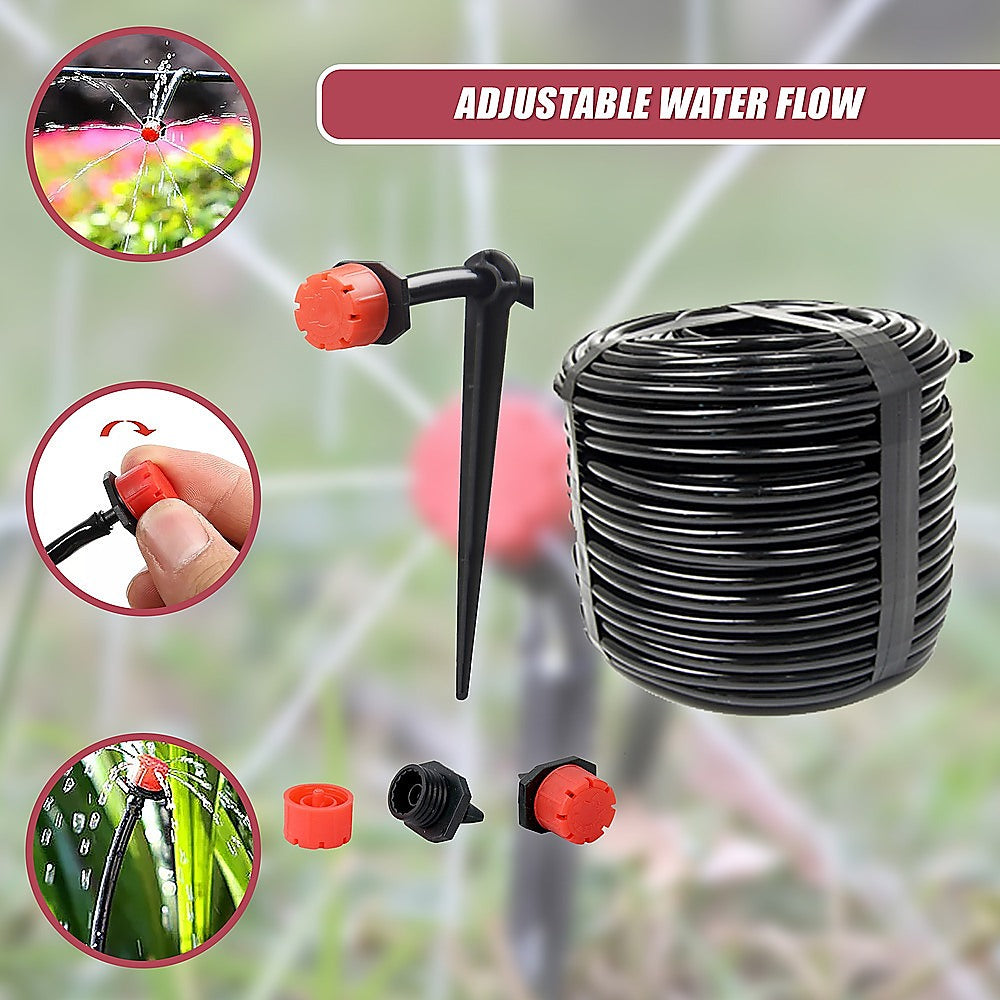 50M Hose Garden Irrigation System Plant Watering DIY Micro Drip Kits