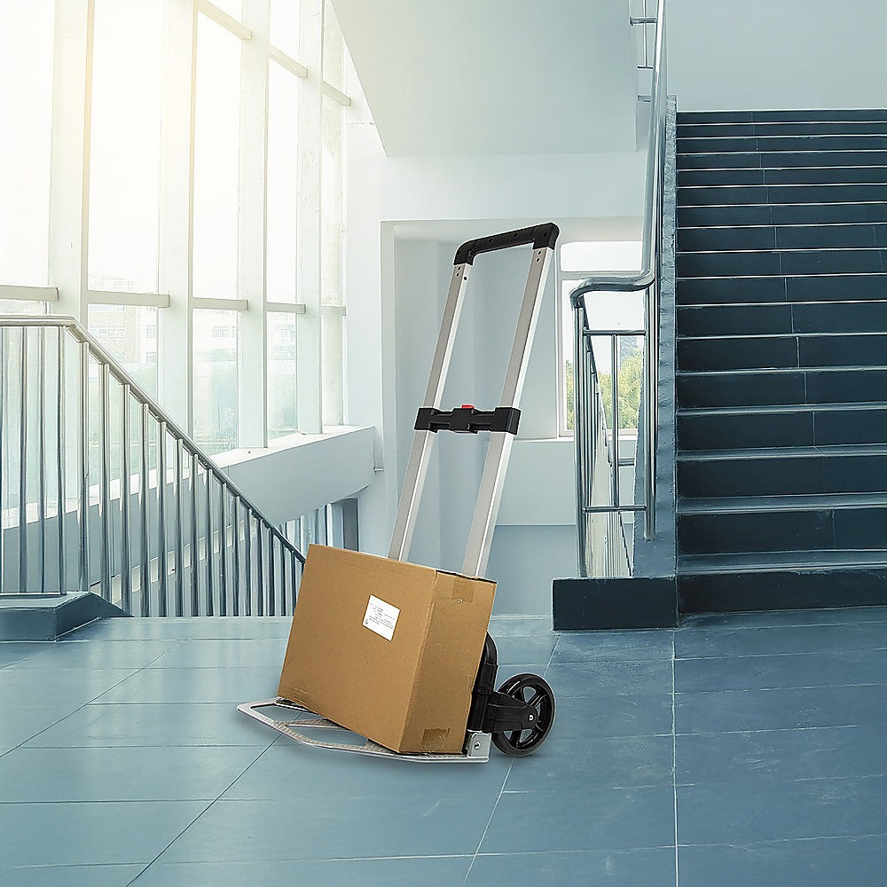 150KG Portable Cart Folding Dolly Push Truck Hand Collapsible Luggage Trolley