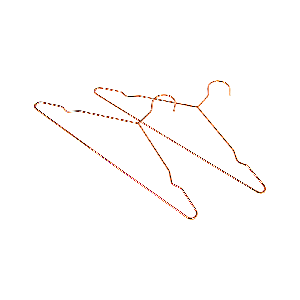 Adult 16.5 Rose Gold Shiny Metal Wire Coat Suit Top Clothes Hangers (60pc per set)