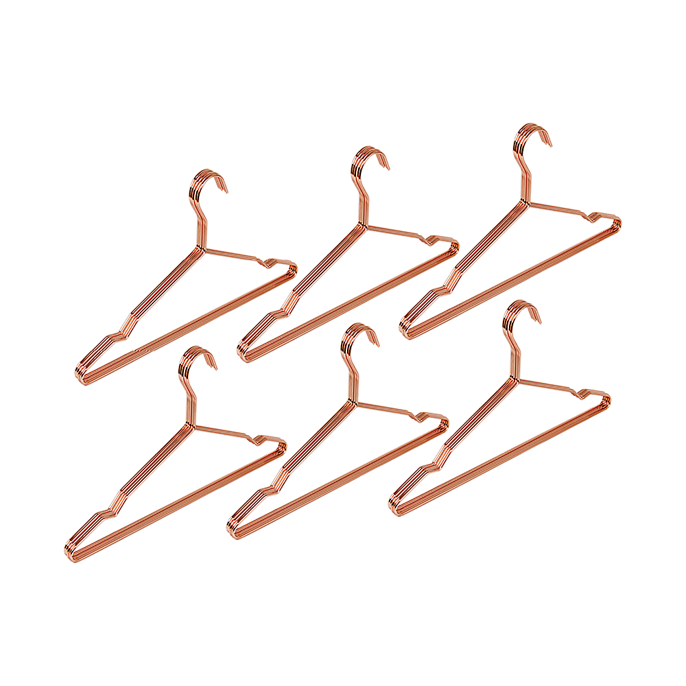 Adult 16.5 Rose Gold Shiny Metal Wire Coat Suit Top Clothes Hangers (60pc per set)