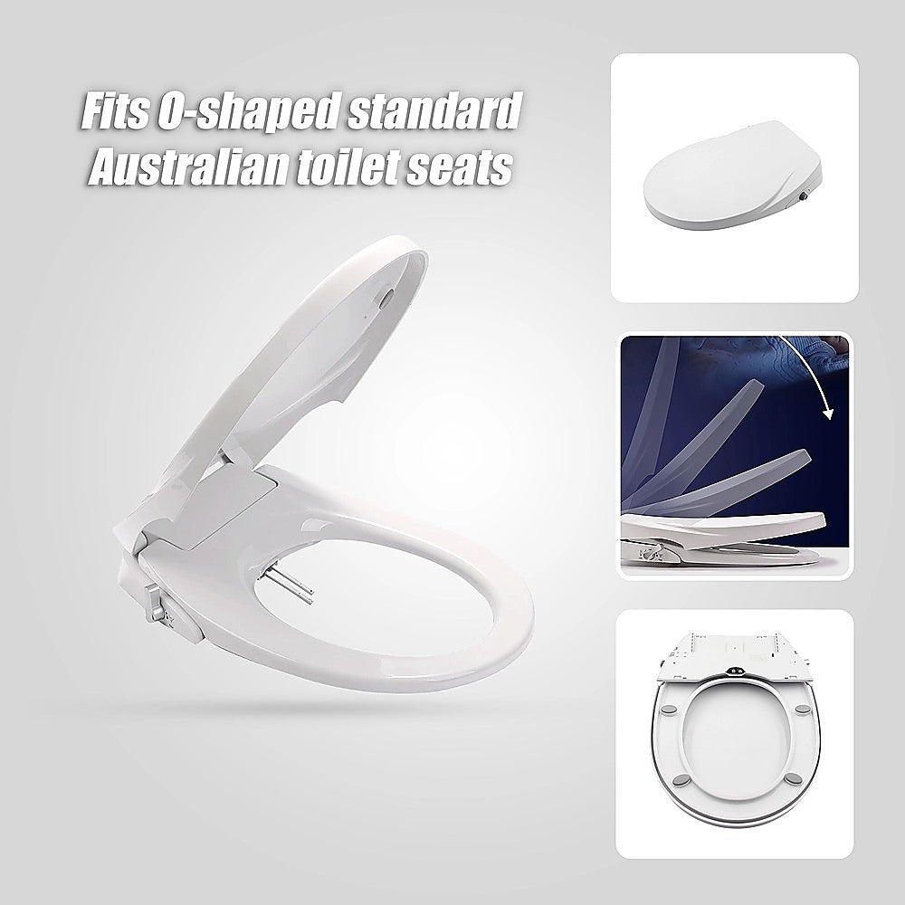Non Electric Bidet Toilet Seat W/ Cover Bathroom Spray Water Wash