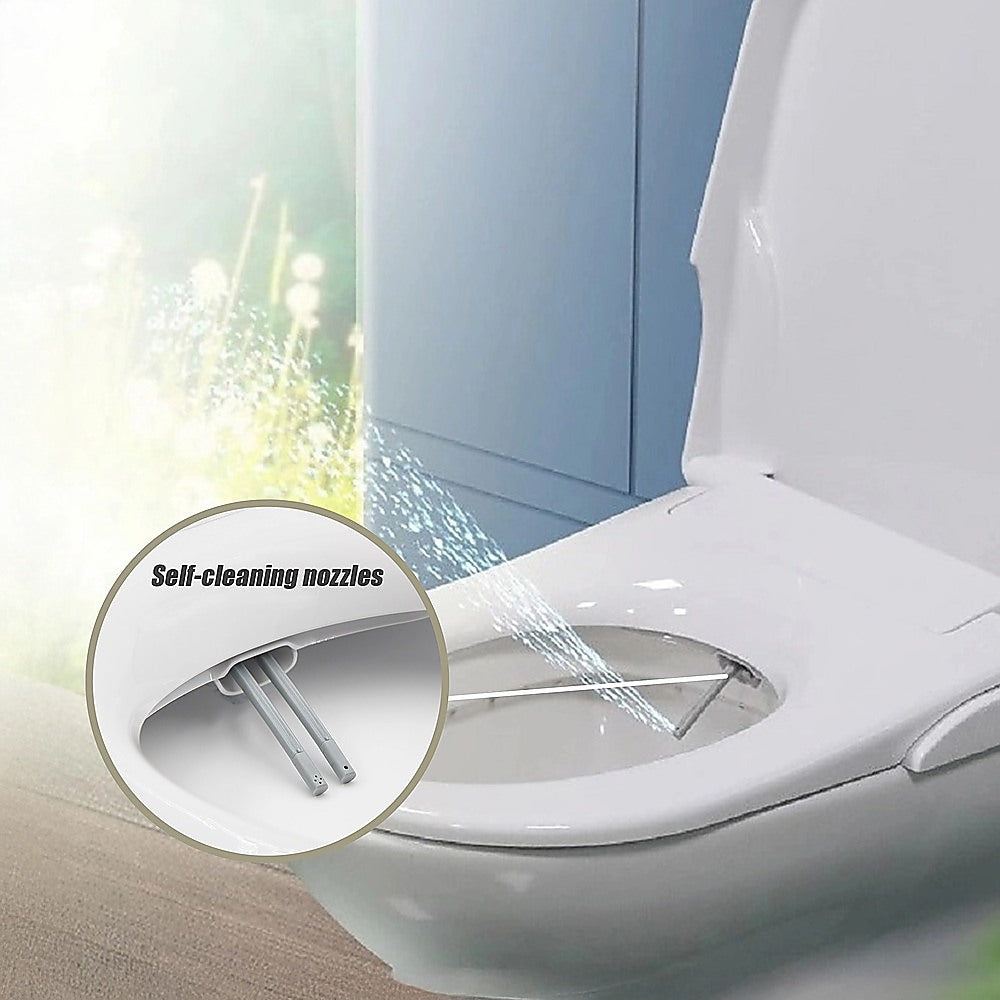 Non Electric Bidet Toilet Seat W/ Cover Bathroom Spray Water Wash