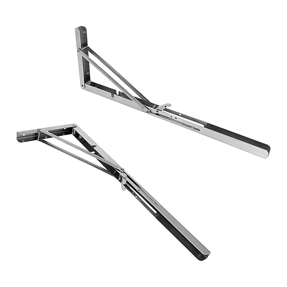 2x 20 Stainless Steel Folding Table Bracket Shelf Bench 50kg Load Heavy Duty