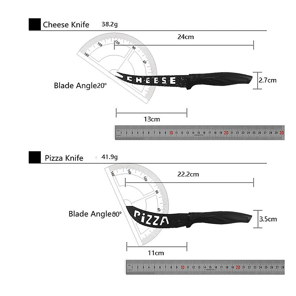 Kitchen 17 Piece Knife Set with Block and Sharpener Chef Knives