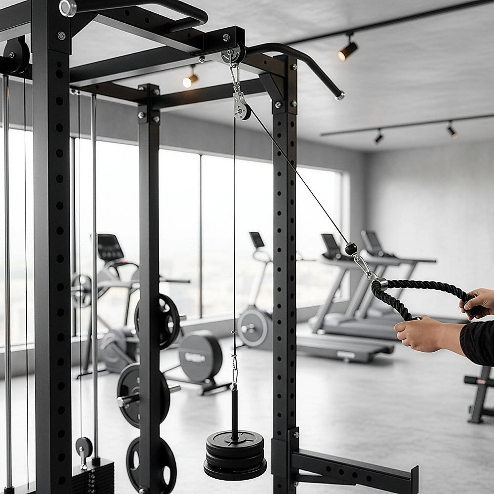 Pulley System Cable Attachment Pull Down Machine DIY Home Gym Workout Kit