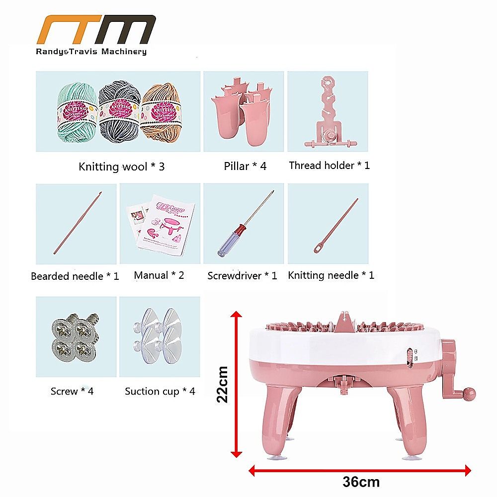 DIY Knitting Machine Smart Weaving Knit Rotating Kids Toy Scarf Sock Hat Gift