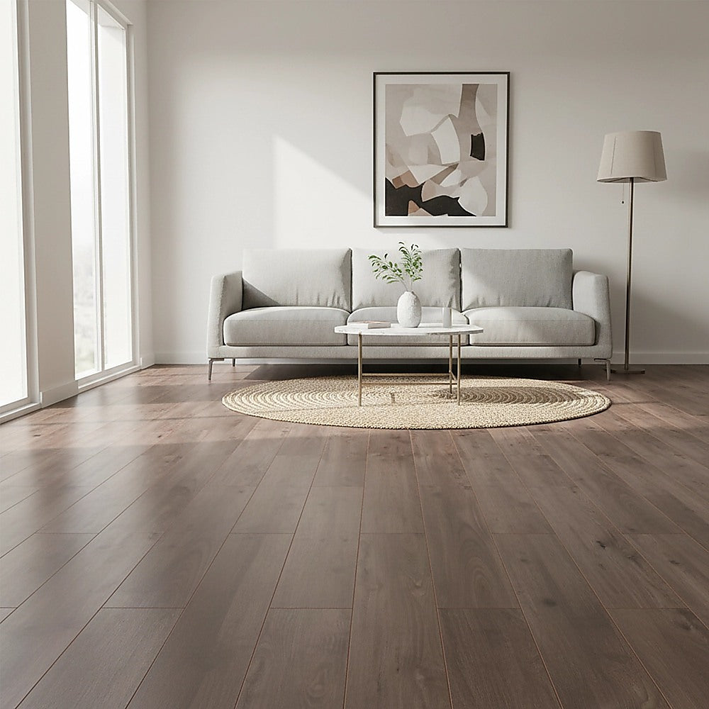 Vinyl Floor Tiles Self Adhesive Flooring Black Walnut Wood Grain 16 Pack 2.3SQM