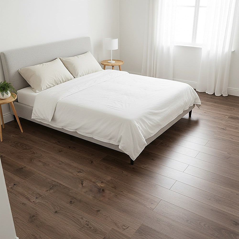 Vinyl Floor Tiles Self Adhesive Flooring Black Walnut Wood Grain 16 Pack 2.3SQM