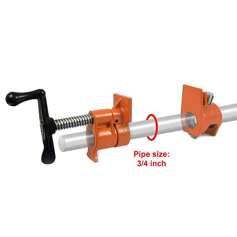 3/4 Wood Gluing Pipe Clamp Set (4 Pack) Heavy Duty PRO Woodworking Cast Iron