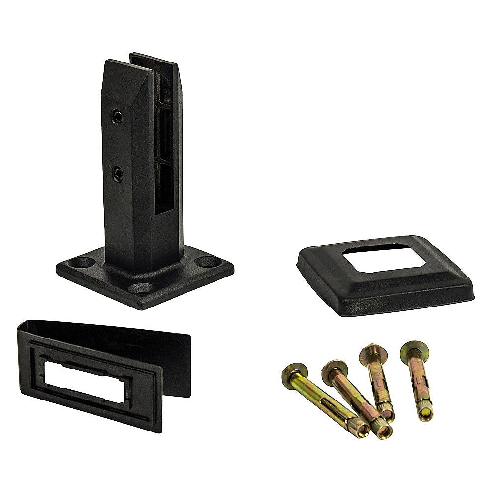 Balustrade Black Glass Clamp 304 Stainless Spigot Pool Fencing Fence