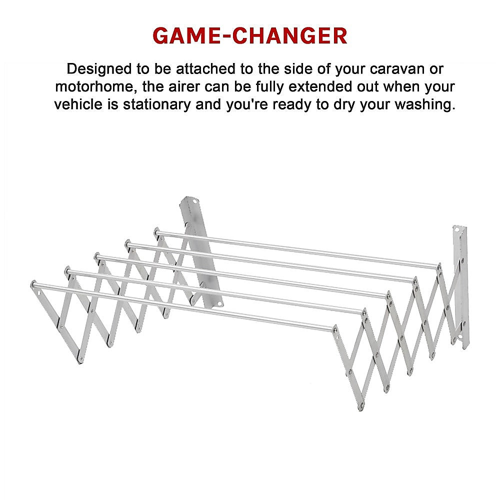 Pull Out Clothes Airer ??Expanding Laundry Drying Line for Caravan, RV & Home