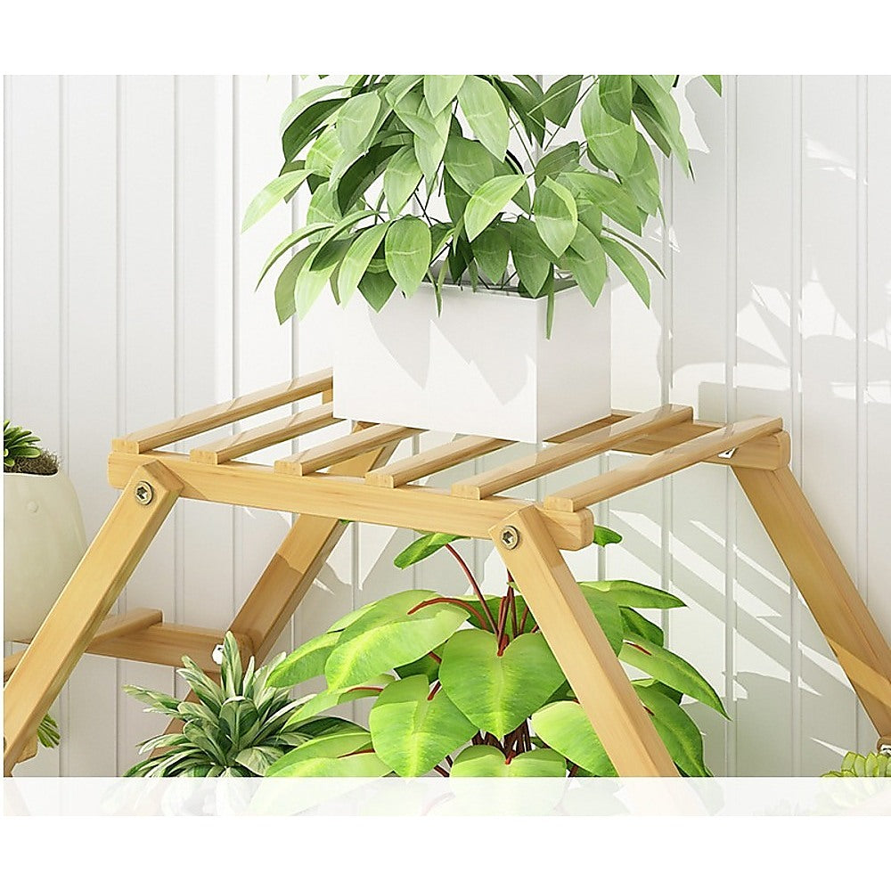 Bamboo Multilayer Flower Plant Bonsai Rack Shelf Stand Porch Lawn Patio