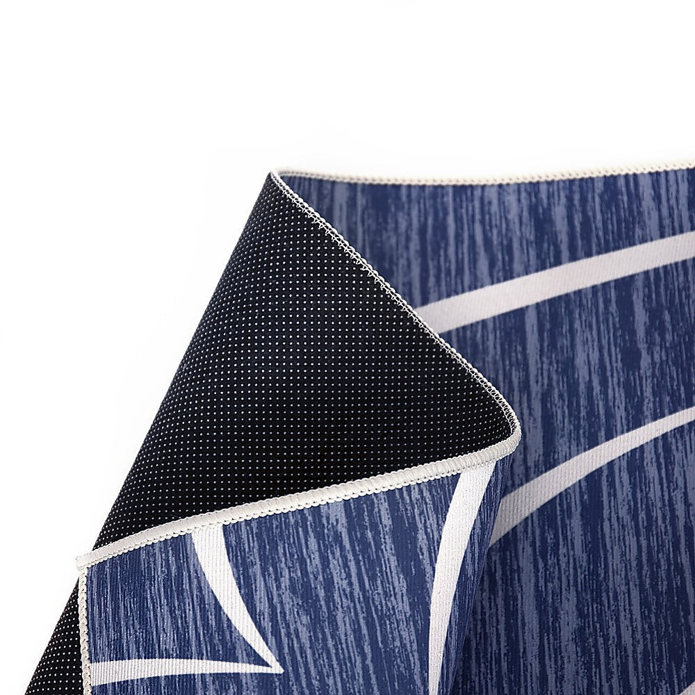 200x300cm Large Floor Blue Waves Rug – Modern Area Carpet for Bedroom & Lounge