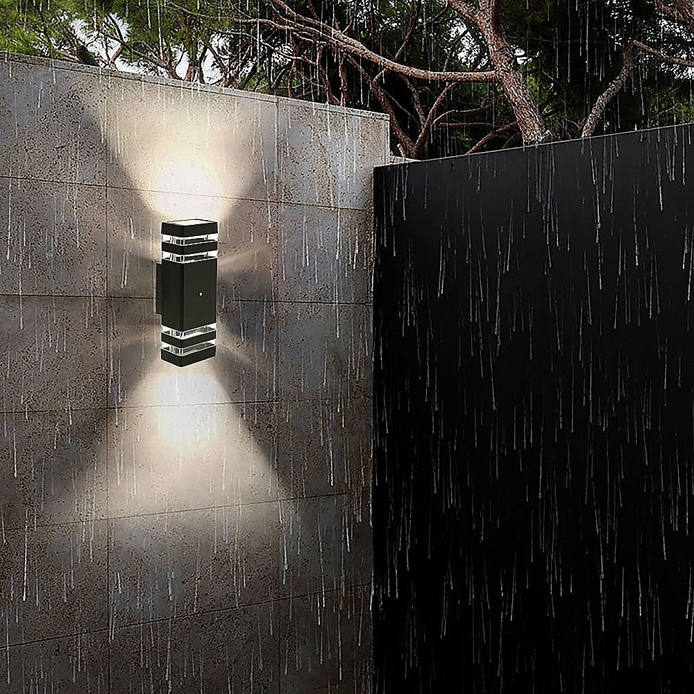 Modern 12 LED Up Down Wall Light dual Lamp Fixtures Outdoor Dusk to Dawn Sensor