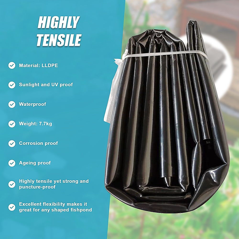 Fish Pond Liner 3 x 4.6m x 0.5mm Garden Pool Membrane Reinforced