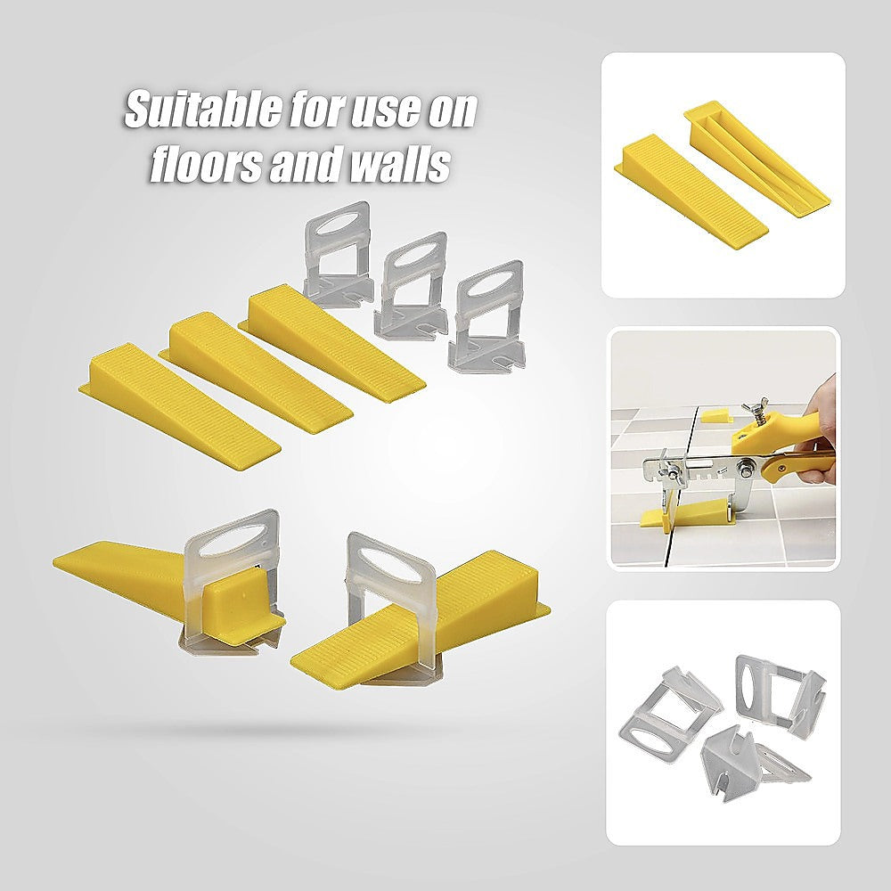 1000 Pack Tile Levelling System Clips Floor And Wall Tiling Spacers For Accurate Tile Alignment