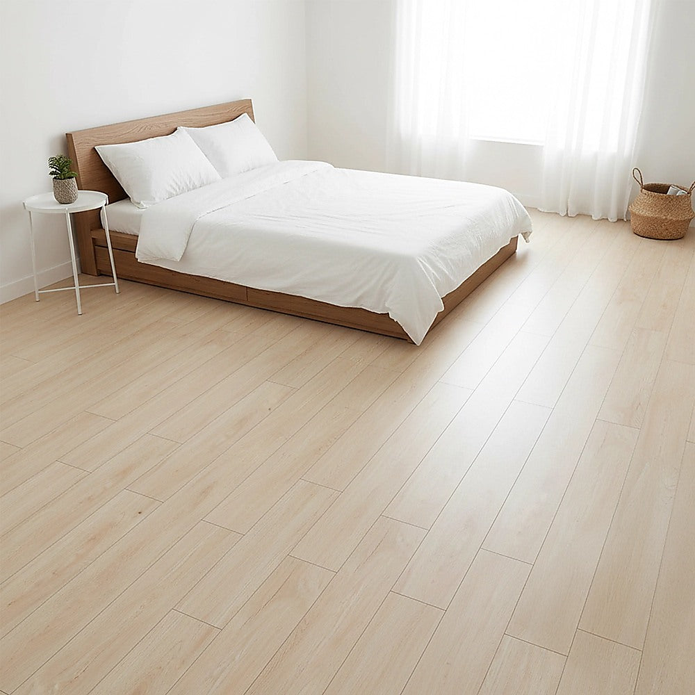 Vinyl Floor Tiles Self Adhesive Flooring Light Walnut Wood Grain 16 Pack 2.3SQM