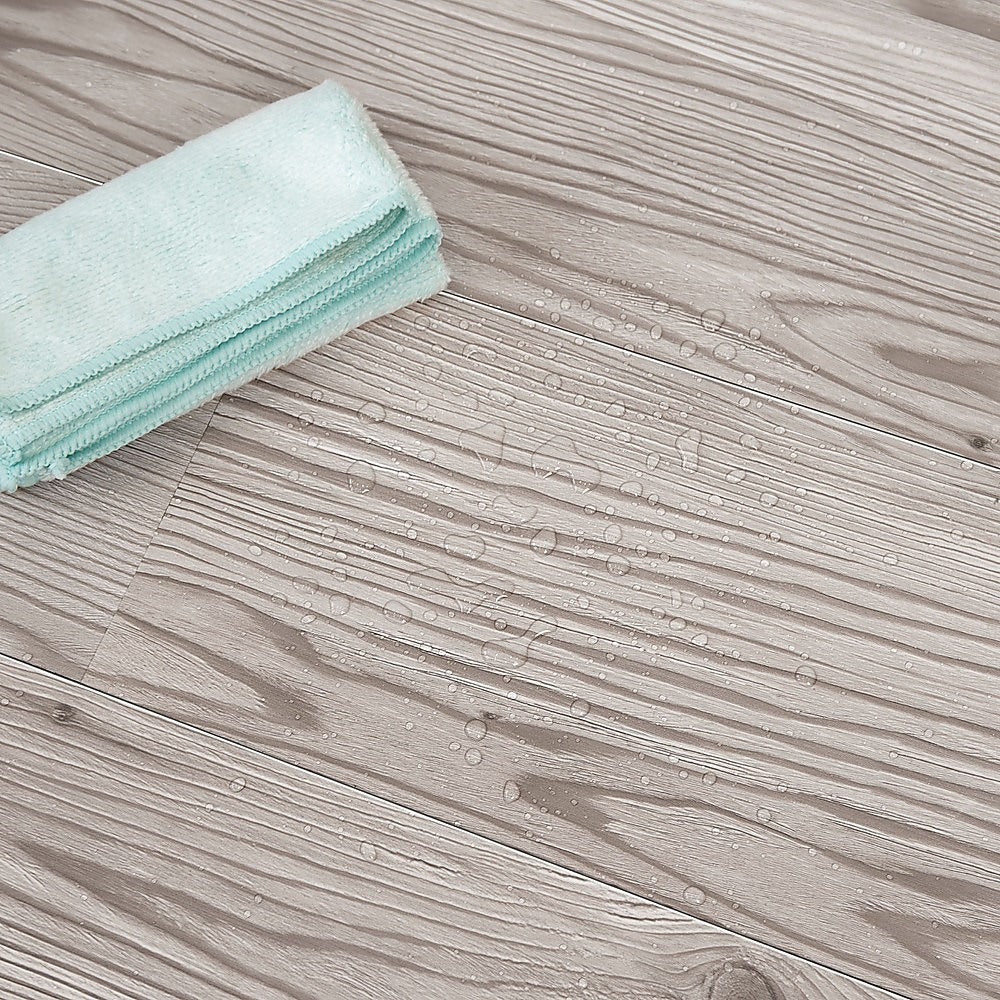 Vinyl Floor Tiles Self Adhesive Flooring Water Dyed Walnut Black Wood Grain 16 Pack 2.3SQM