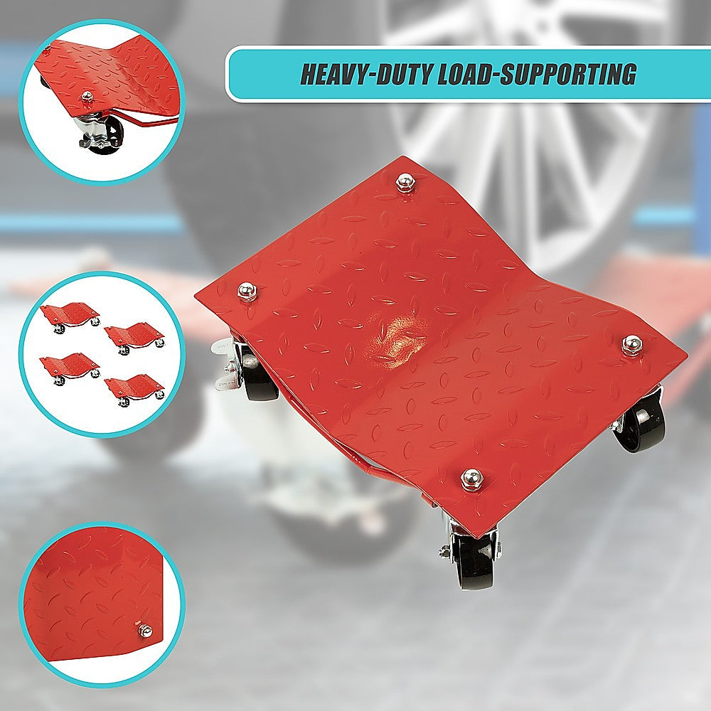 Auto Dolly Car Dolly Wheel Tire 12x16 Skate 6000lb Repair Slide Set of (4)