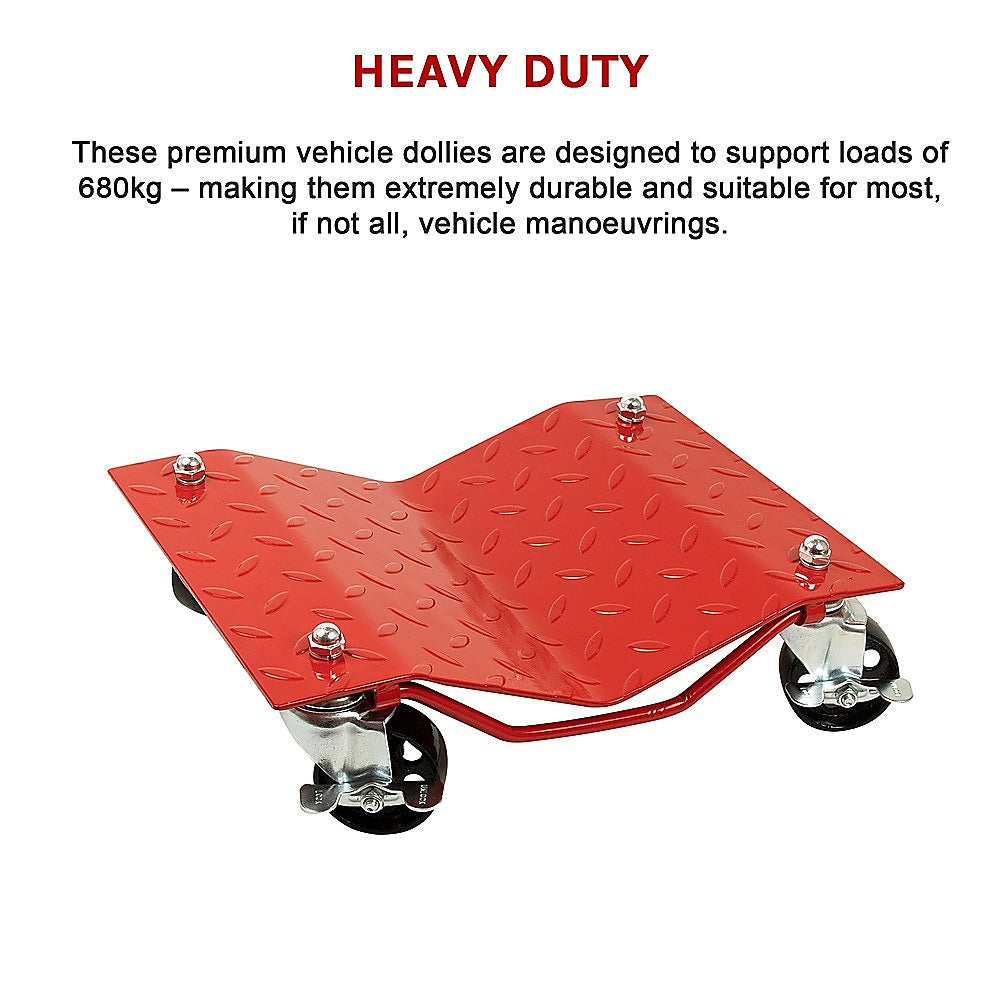 Auto Dolly Car Dolly Wheel Tire 12x16 Skate 6000lb Repair Slide Set of (4)