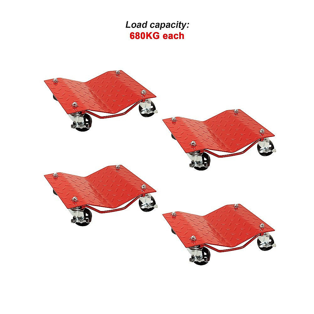 Auto Dolly Car Dolly Wheel Tire 12x16 Skate 6000lb Repair Slide Set of (4)