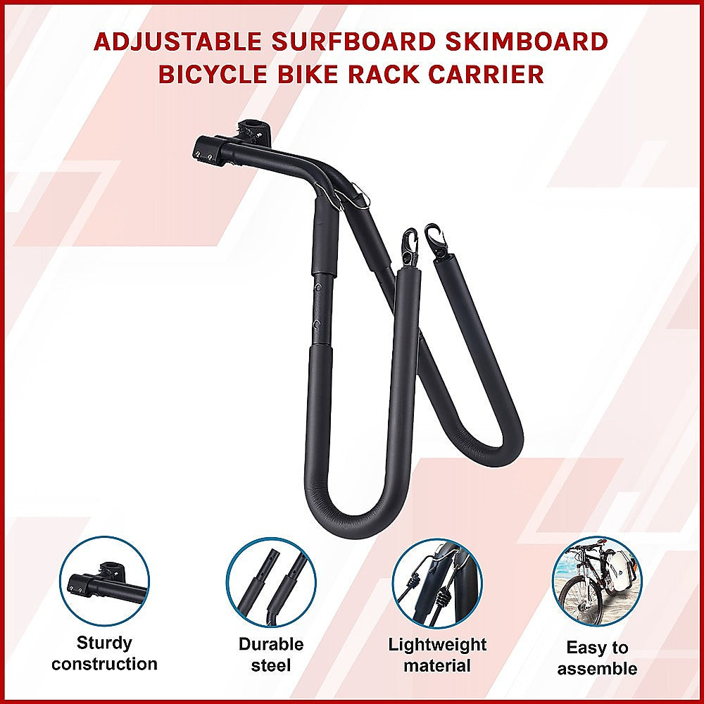Adjustable Surfboard Skimboard Bicycle Rack Carrier