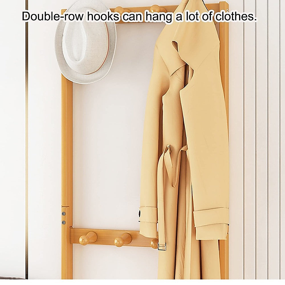 42x165cm Wooden Hall Stand Modern Style Minimalist Home Floor Coat Rack with Drawer