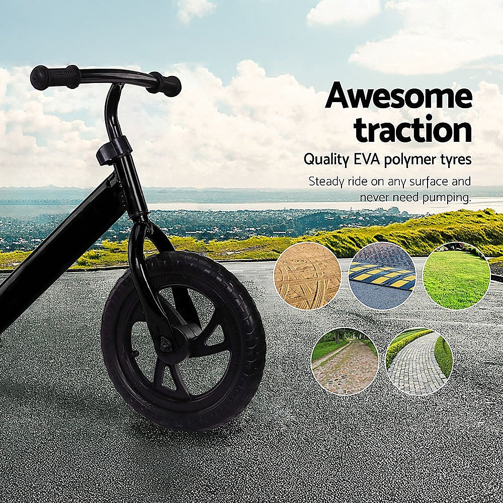 Kids Ride On Push Bike Balance Bicycle with Training Wheels for Toddlers