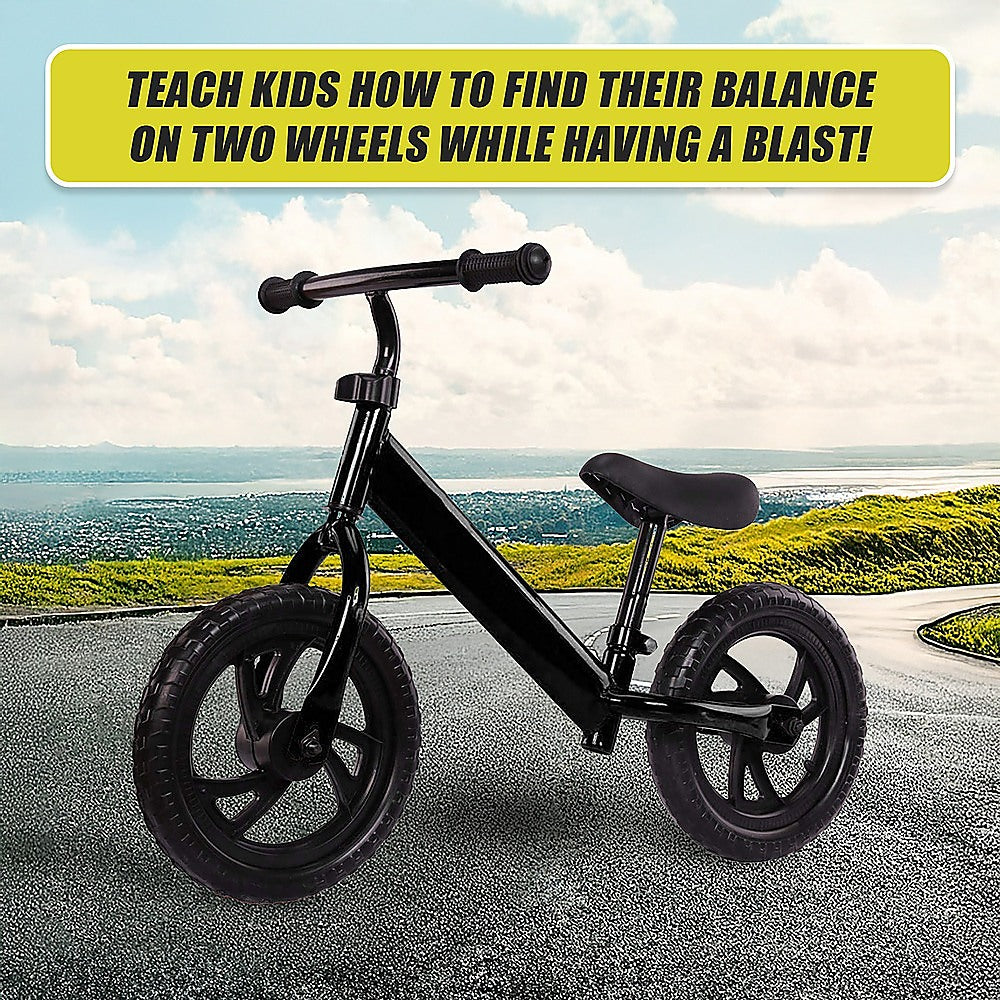Kids Ride On Push Bike Balance Bicycle with Training Wheels for Toddlers