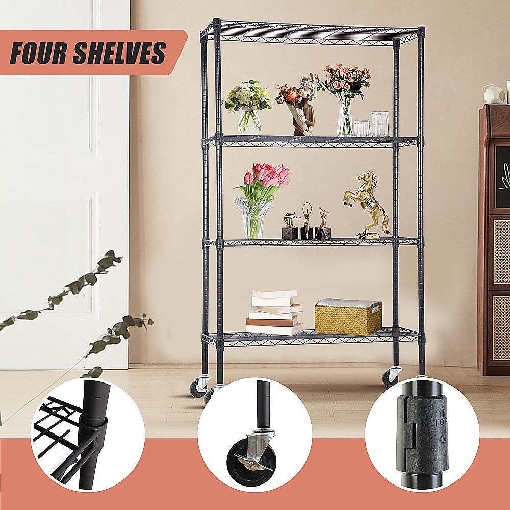 Modular Wire Storage Shelf 900 x 450 x 1800mm Steel Shelving