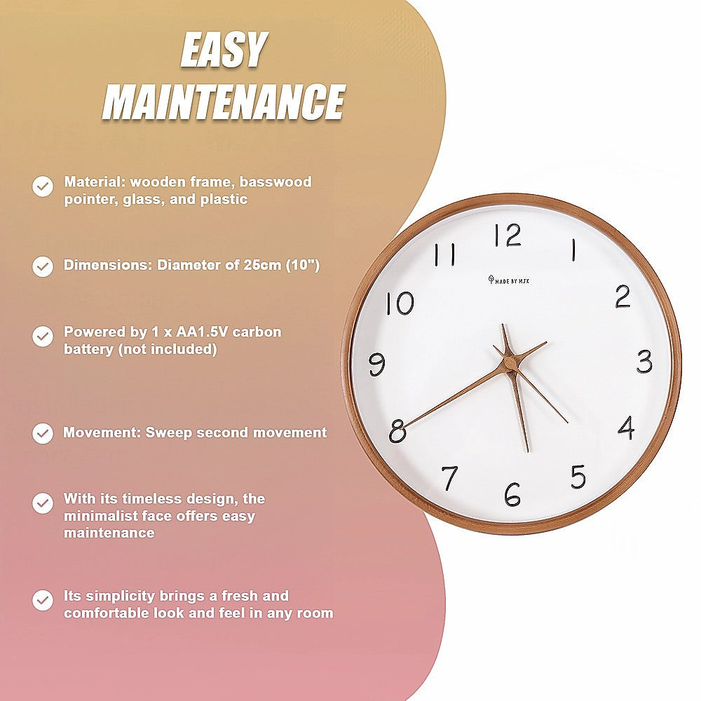 10 Clock Wooden Modern Wall Art