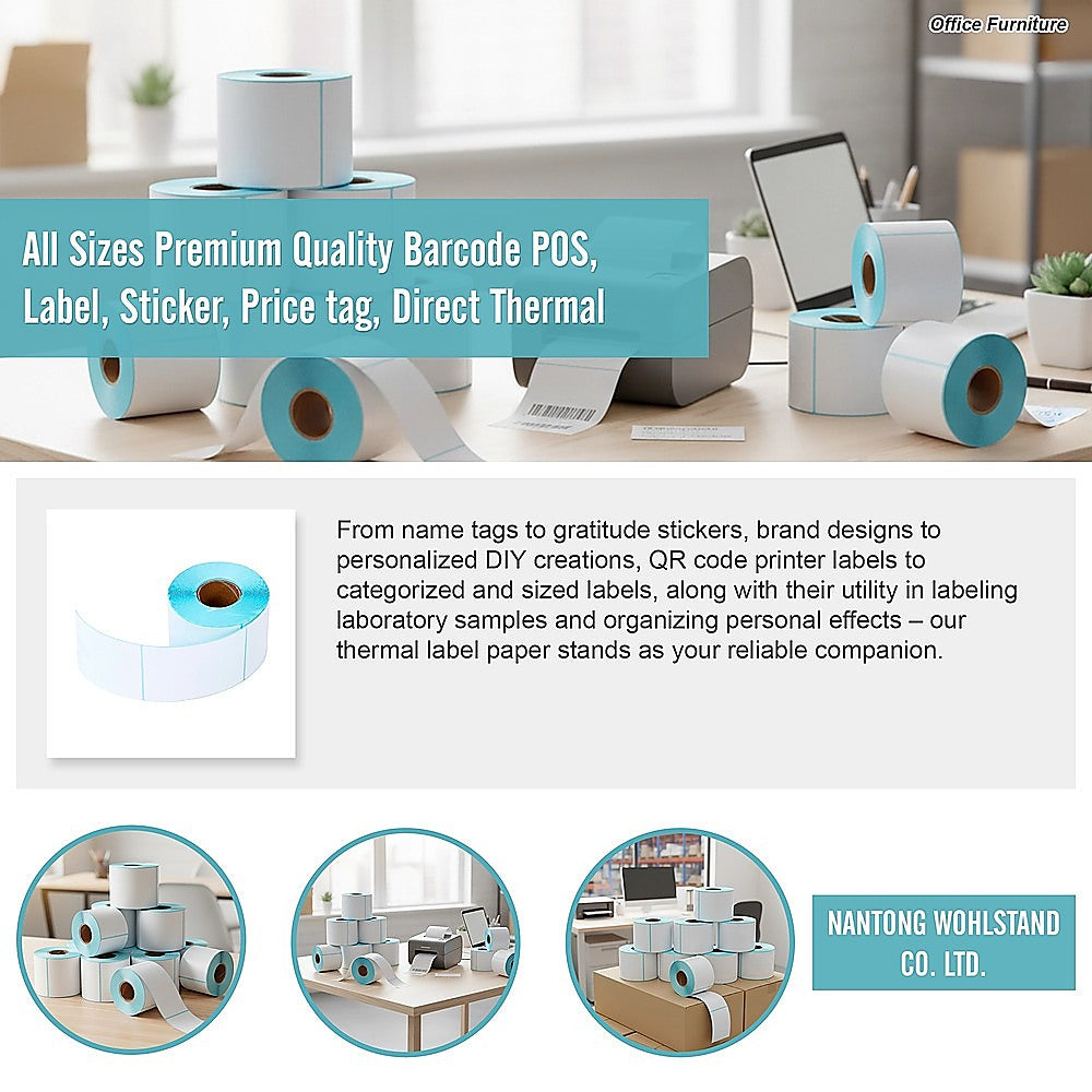 All Sizes Premium Quality Barcode POS, Label, Sticker, Price tag, Direct Thermal