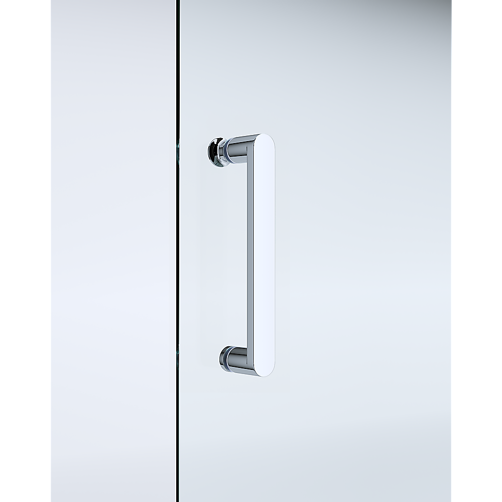 140-150cm Adjustable Wall to Wall Sliding Glass Shower Door in Chrome