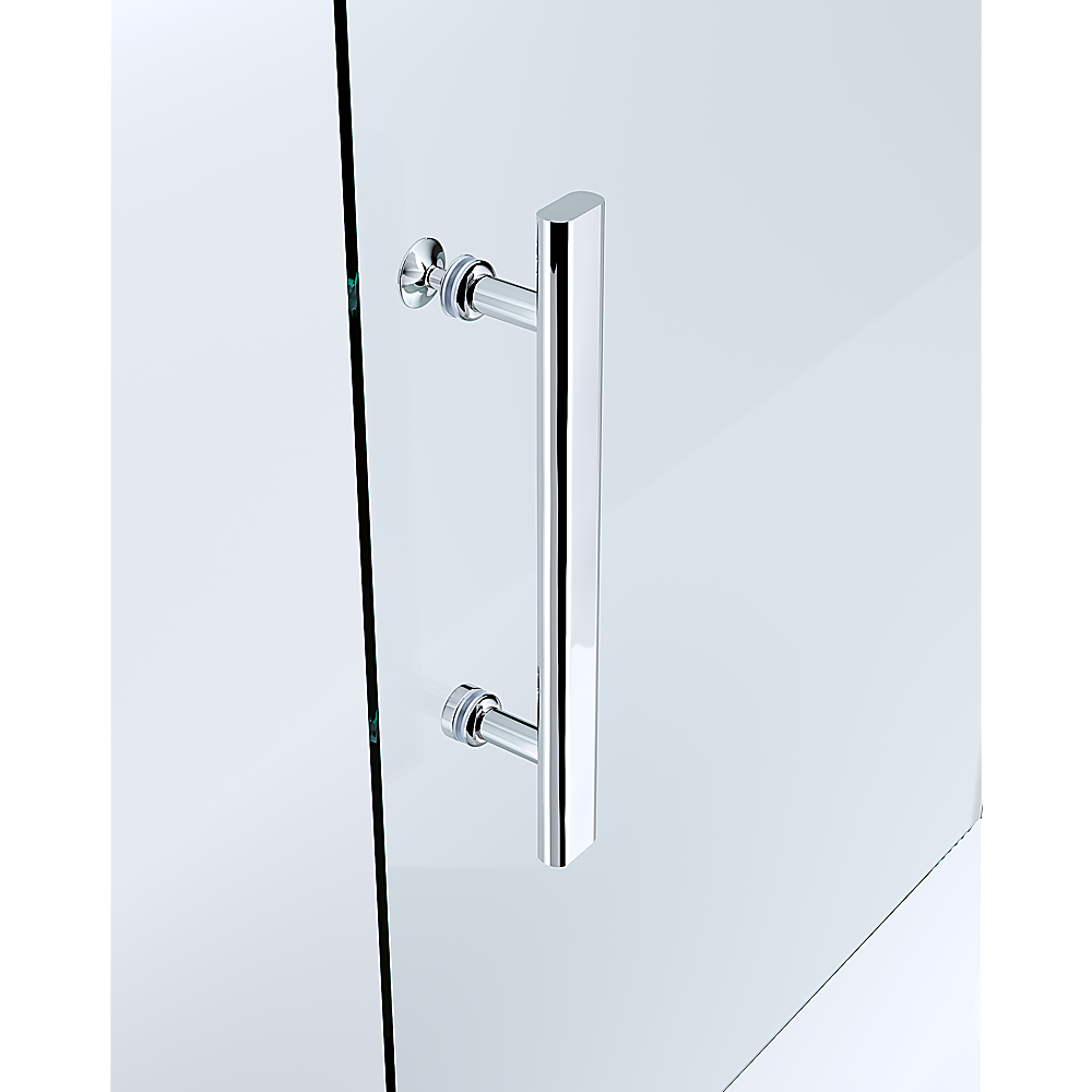 130-140cm Adjustable Wall to Wall Sliding Glass Shower Door in Chrome