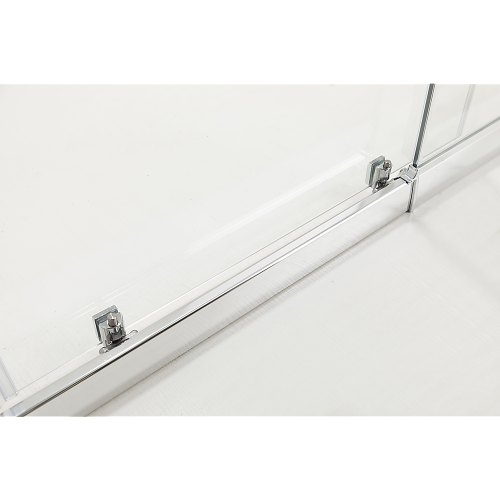 130-140cm Adjustable Wall to Wall Sliding Glass Shower Door in Chrome