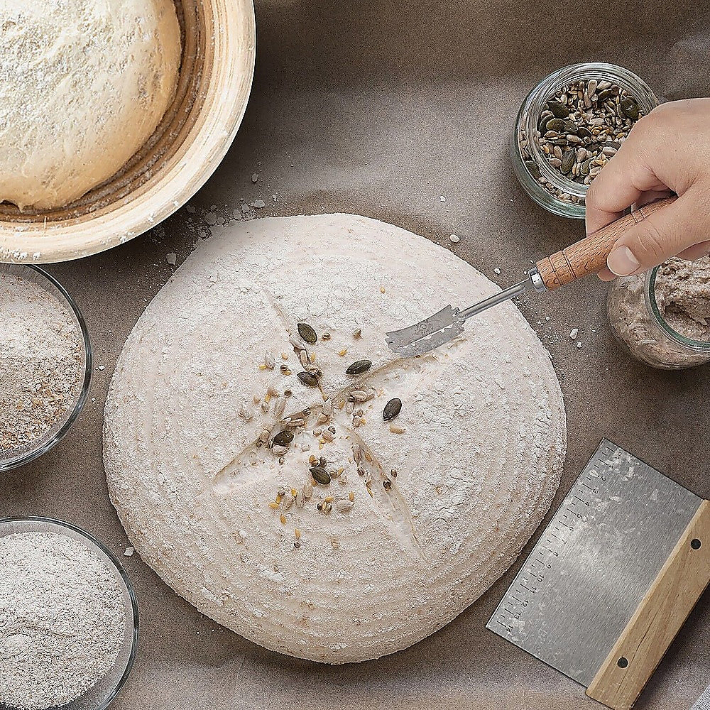 2 x 9 Sourdough Bread Proofing Set Bread Making Kit Round Bowls