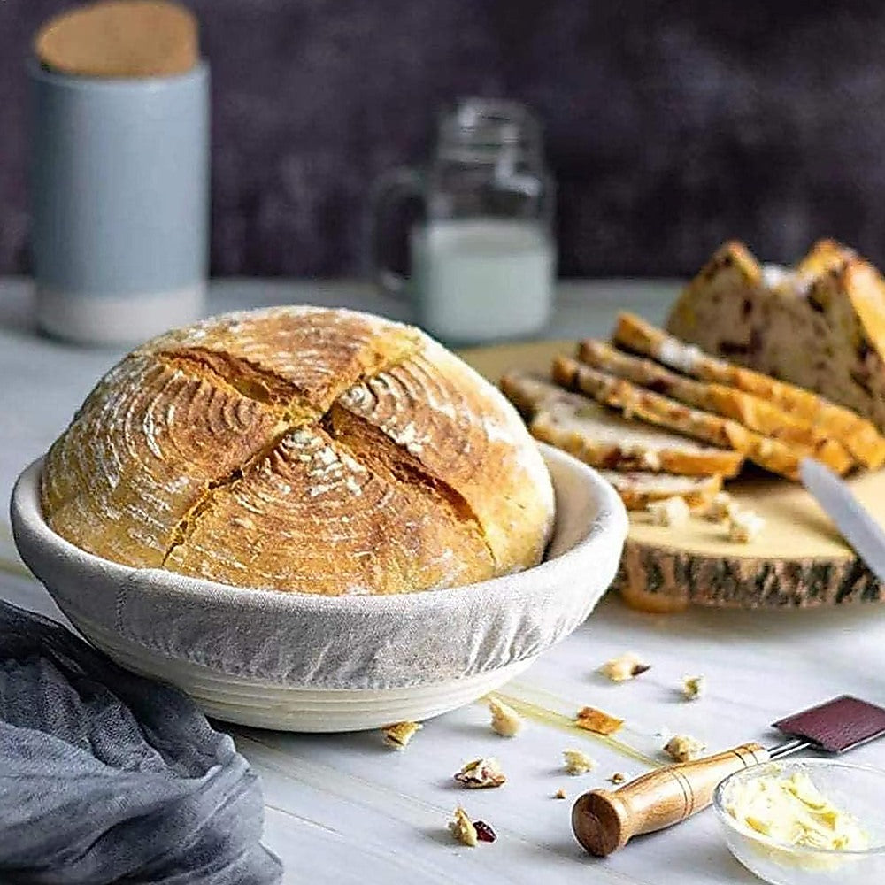 2 x 9 Sourdough Bread Proofing Set Bread Making Kit Round Bowls