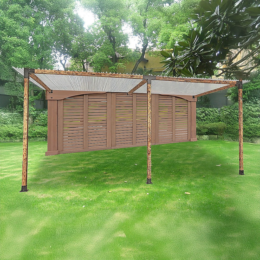 Roof Pergola Gazebo Shed Matte Black Steel Brackets DIY Kits