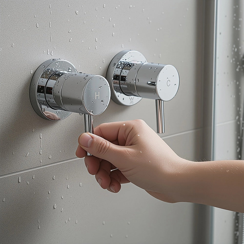 Bathroom Shower Bath Hot and Cold Mixer WATERMARK Certified in Chrome