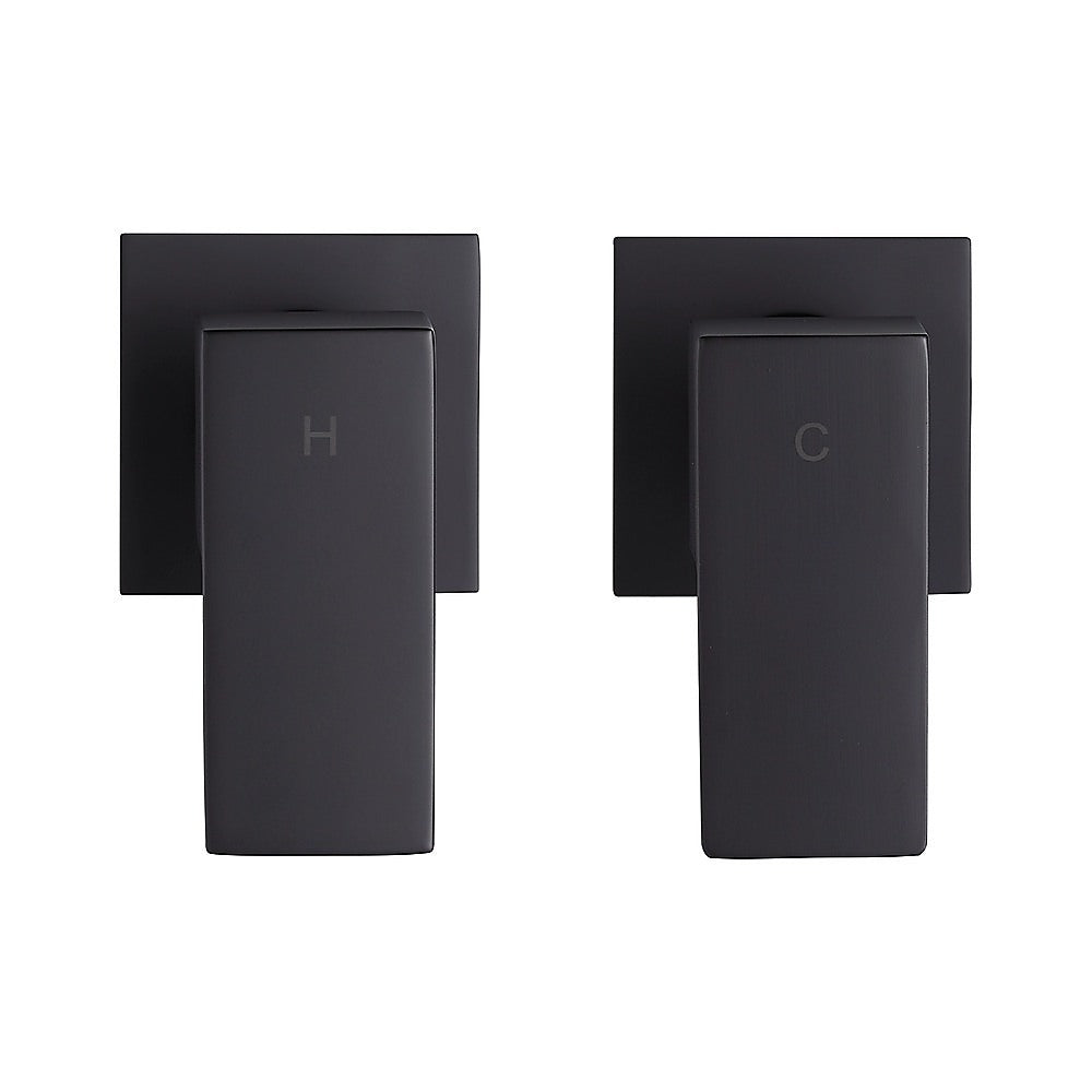 Bathroom Shower Bath Hot and Cold Square Mixer WATERMARK Certified in Black