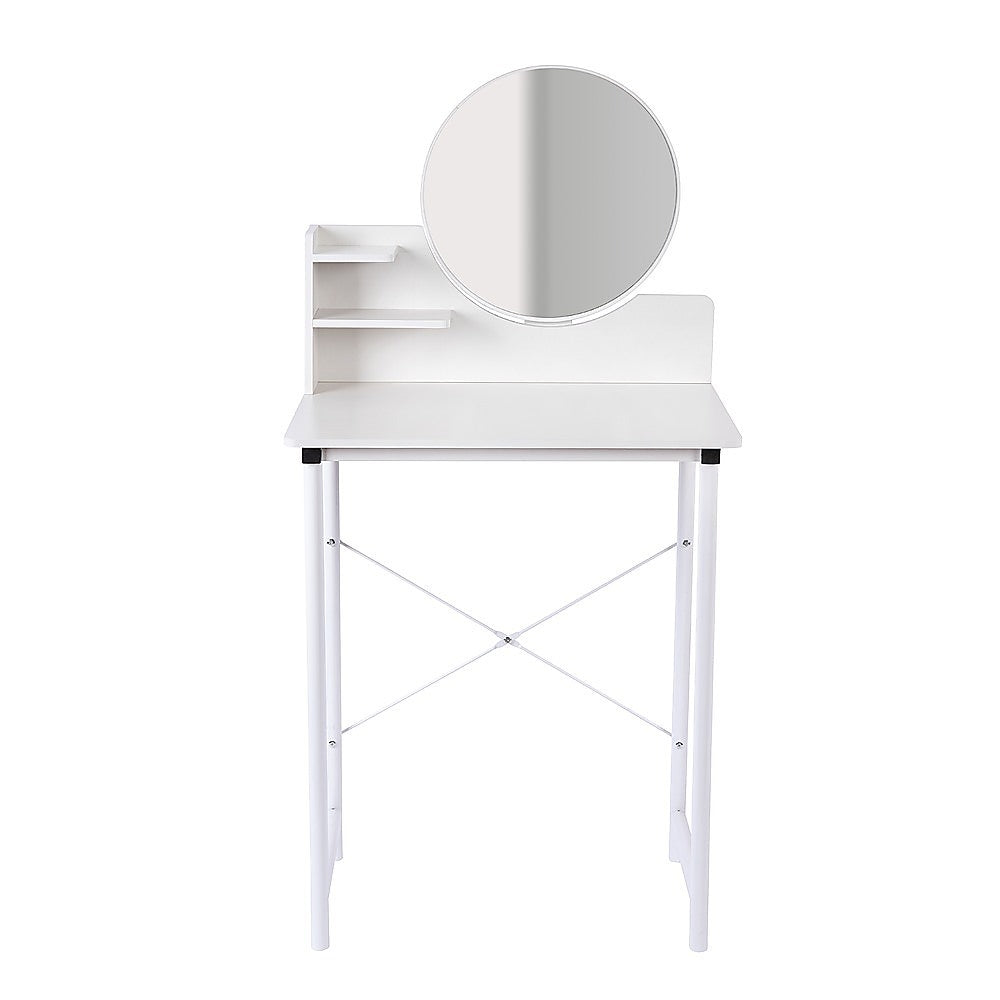 White Dressing Table with Mirror Makeup Vanity Desk for Bedroom