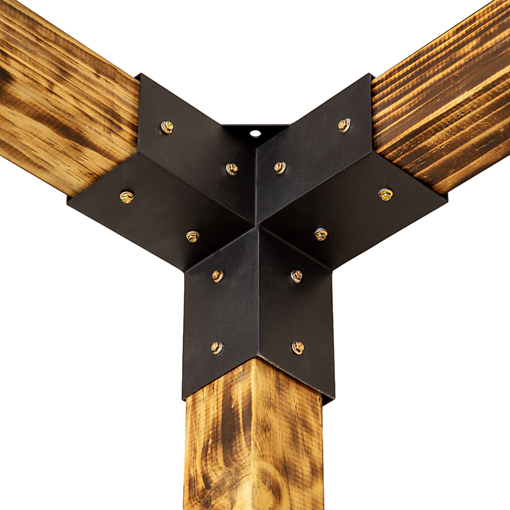 Roof Pergola Gazebo Shed Matte Black Steel Brackets and Black Screens DIY Kits