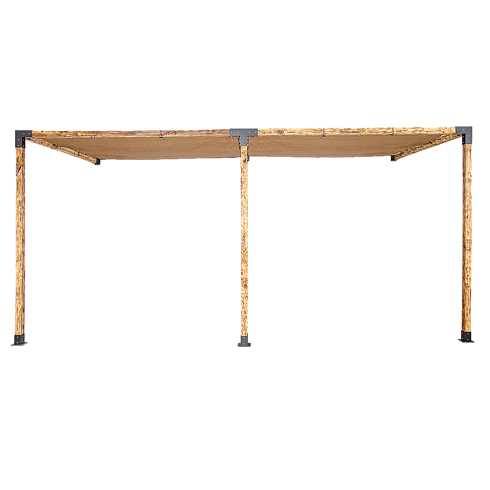 Roof Pergola Gazebo Shed Matte Black Steel Brackets and Coffee Screens DIY Kits