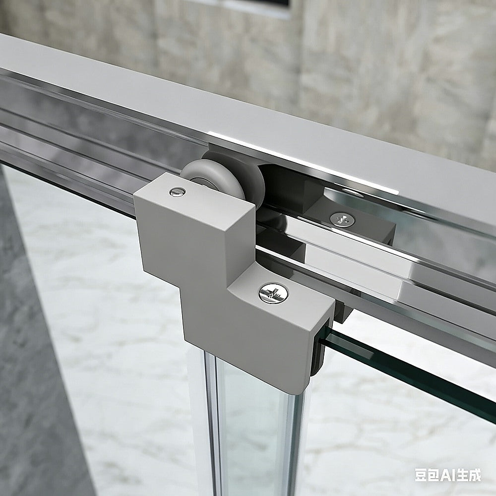 40mm Adjustable Contemporary Corner Sliding Chrome Shower Screen 120x92cm