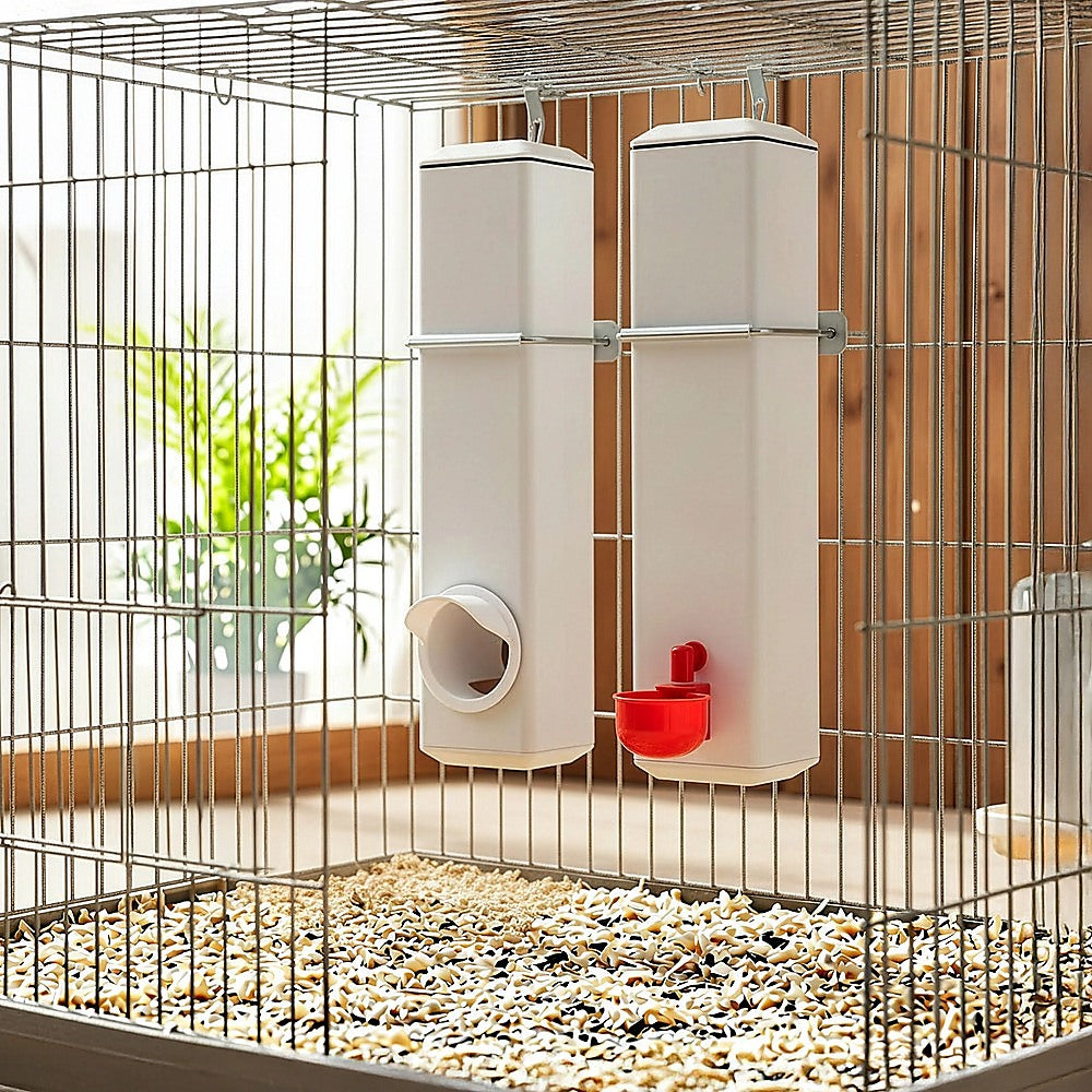 Chicken Bird Feeder Water Dispenser Automatic Waterer Poultry Food Drinker 4L